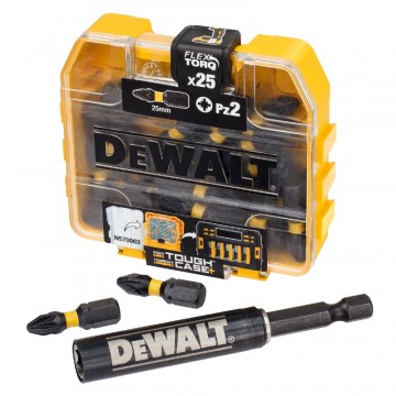 Dewalt DT70564T Extreme FLEXTORQ PZ2 Skrutrekkerbits 25 mm + Drive Guide (pakke med 25)