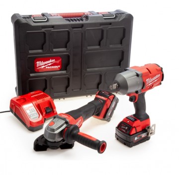 Milwaukee M18 FPP2BD-502P FUEL Power Pack Kit (2 x 5,0Ah batterier) i HD-boks