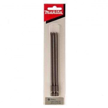 Makita P-67795 autoskrutrekker bits  PH2 157mm x 5mm diameter (Pakke med 3)