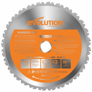 Evolution B255 RAGE3 tungsten carbid blad 255mm x 25.4mm x 28T