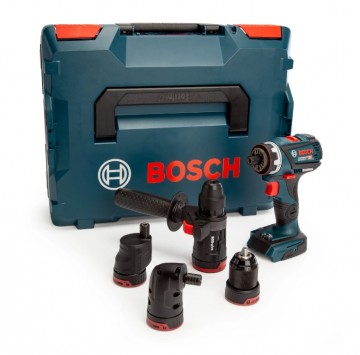 Bosch GSR 18V-60 FC Professional skru drill FlexiClick med 4 chucker (kun kropp) levert i L-Boxx