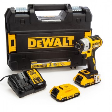 Dewalt DCF887D2 18V børsteløs slagtrekker sett(2x2Ah batterier)