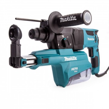 Makita HR2651 SDS+ 3-modus 26mm borhammer med selvstøvsamler og AVT 240V