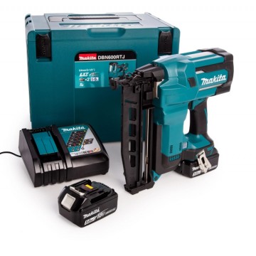 Makita DBN600RTJ 18V rettvinklet børsteløs spikerpistol (2x5,0Ah batt)