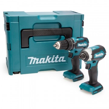 Makita DLX2283ZJ 18V twinpack børsteløs combi drill og slagtrekker (kun kropp)