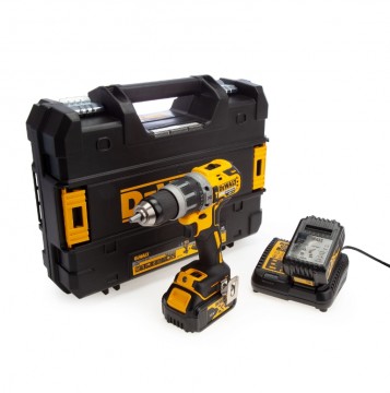 Sjekk prisen! Dewalt DCD796M2 18V børsteløs combi drillsett (2x4Ah batterier) 