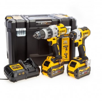 Dewalt DCK276T2T børsteløs  XR18V twinpack Combi drill + slagtrekker (2 x 6,0 Ah batterier)