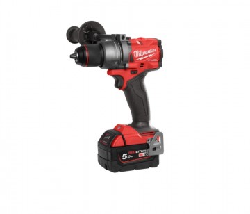 Milwaukee M18 FPD3-502X børsteløs combi drillsett (2 x 5Ah batterier) levert i HD koffert