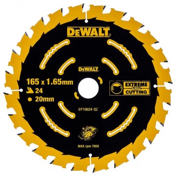 Dewalt DT10624 Extreme 165mm x 20mm x 24T sagblad for trevirke