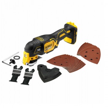 Dewalt DCS355N 18V li-ion batteridrevet børsteløs multiverktøy komplett med 29 tilbehør