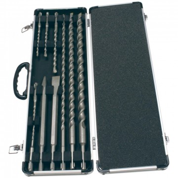 Makita D-21191 SDS-plus 10-delers sett i praktisk alu-koffert