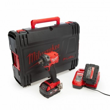Milwaukee M18 FIW2F12-502X FUEL 1/2 tommer muttertrekker med friksjonsring (2 x 5,0Ah batterier)