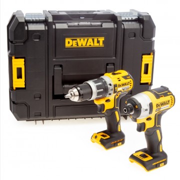 Dewalt DCK266NT 18V børsteløs combi drill + børsteløs slagtrekker (kun kropp) levert i TSTAK system koffert