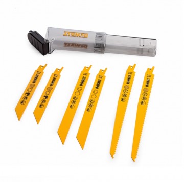 Dewalt DT2444 6-delers bajonettsag bladsett levert i hendig etui