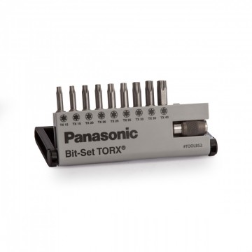 Anbefales! Panasonic TOOLBS2 10-delers TORX bitssett med bitsholder