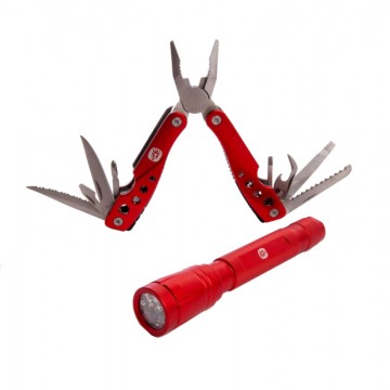 Sjekk prisen! Spear and Jackson SJ1760 Multikniv med kompakt lommelykt