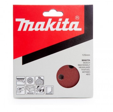 Makita P-43577 slipeskiver 120 korn 125 mm (10stk)