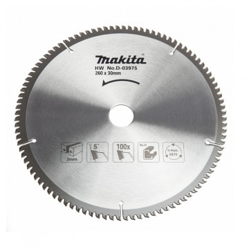 Makita D-03975 kapp- og gjærings sagblad 260mm x 30mm x 100T