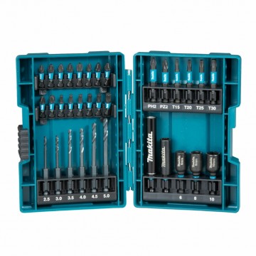 Sjekk prisen! Makita B-66896 Sort 33-delers slagtrekker sett levert i hendig etui