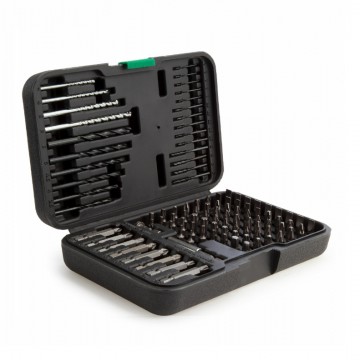 Sjekk prisen! Hitachi 102-delers bits, bor og skrutrekker sett levert praktisk koffert