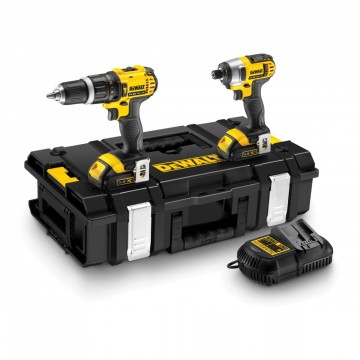 Dewalt DCK235C2 2-delers 14,4V Combi drill og slagtrekker (2 x 1.5Ah batterier)