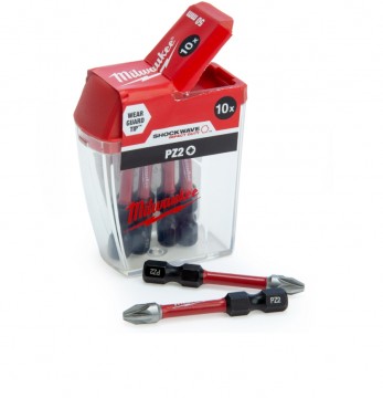 Milwaukee 4932472050 Shockwave Impact Duty PZ2 skrutrekkerbits 50 mm (10 stykker)