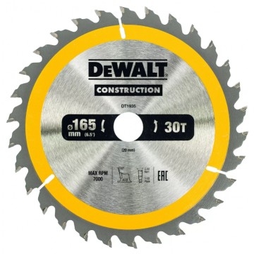 Dewalt DT1935 165mm x 20mm x 30T sirkelsagblad