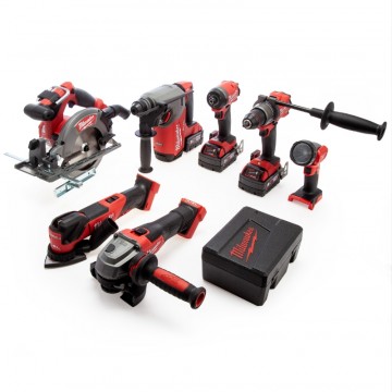 Milwaukee M18 FPP7A3-503B FUEL Powerpack 7-delers verktøy sett (3 x 5,0Ah batterier)