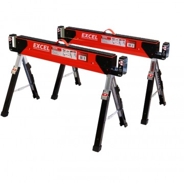 Excel 6288 Heavy Duty sammenleggbar stativ i stål med justerbare ben Twin Pack 1178 kg Kapasitet