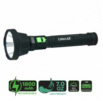 LitezAll 25201 oppladbar UltraLite lommelykt 1000 lumen