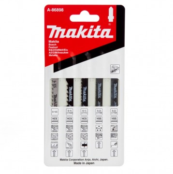 Makita A-86898 5-delers stikksagblad sett for tre,PVC og metall