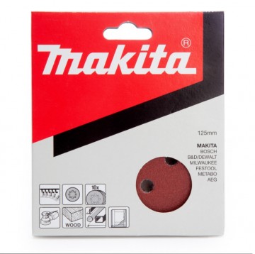 Makita P-43608 Slipeskiver 125mm 320 Grit (pakke på 10stk)