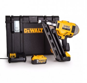 Dewalt DCN692P2 18V batteridrevet børsteløs 90mm spikerpistol (2 x 5Ah batterier)