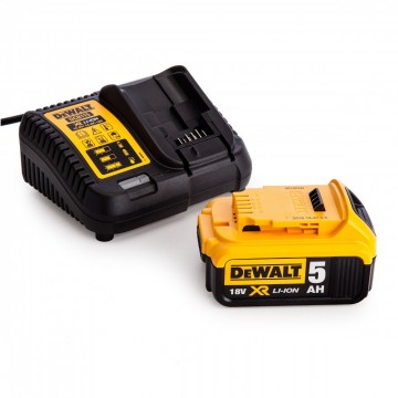 Dewalt DCB115 hurtiglader + DCB184 5.0Ah batteri